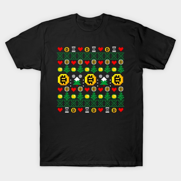 HODL XMAS PATTERN T-Shirt by spoilerinc